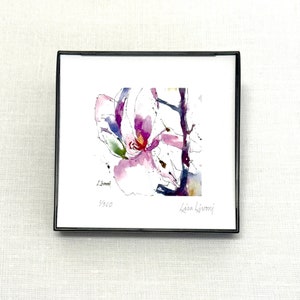 MAGNOLIA PAINTING, Spring Flowers, Watercolor Magnolia, Magnolia Print, Magnolia Framed Art, Floral Watercolor, Mom Gift, Best Friend Gift
