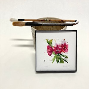 RHODODENDRON Watercolor Floral Print, Rhododendron Painting, Rhododendron Wall Art, Spring Floral Wall Art, Gift for Wife, Housewarming Gift