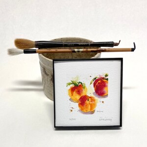 PEACH Watercolor Fruit Print, Peach Still Life Painting, Peach Painting Farmhouse Peach Kitchen Wall Art Decor, Housewarming Peach Art Gift