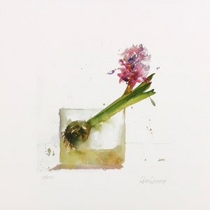 HYACINTH Watercolor Floral Print, Hyacinth Painting, Hyacinth Art, Spring Flower Print, Gift for Mom, Floral Home Wall Decor, New Home Gift