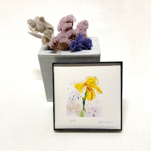 IRIS Watercolor Floral Print, Bearded Iris Painting, Iris Floral Wall Art, Housewarming Gift, Gardener Art Gift, Floral Painting for Friend