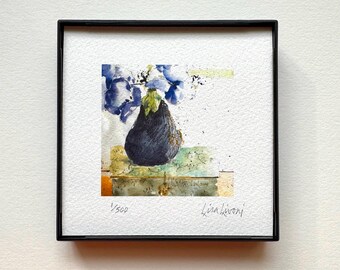 Hydrangea Watercolor Floral Print, Blue Hydrangea Painting, Blue Hydrangea Print, Hydrangea Lover Gift, Housewarming Gift, Kitchen Wall Art
