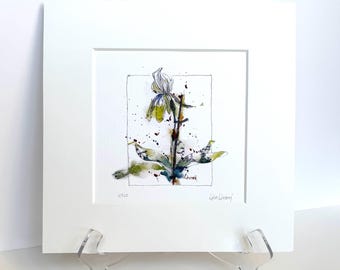 Orchid Watercolor Floral Print: Signed Limited Edition Wall Art