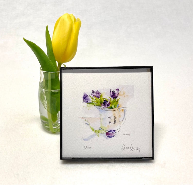 TULIP Watercolor Floral Print, Tulip Painting, Tulip Art, Gift for Mom, Gift for a Gardener, Housewarming Gift, Farmhouse Decor, Wall Decor bild 1