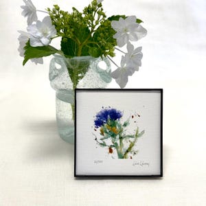 THISTLE Watercolor Painting, Thistle Art, Scottish Thistle Art Print, Flower of Scotland, Scotland Art, Botanical Art, Watercolor Floral Art