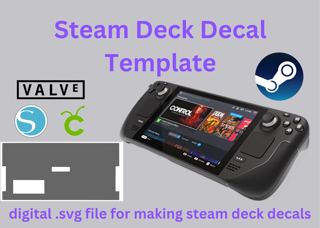 Steam Deck Decal Template Digital SVG Cut File Cricut - Etsy UK