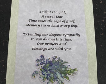 Loss of Son Sympathy Card with Poem