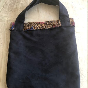 Black Hobo Bag with Leopard lining
