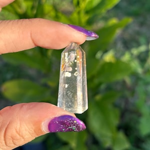 Pyrite Quartz Mini Tower, Mini Pyrite in Quartz, Wealth Crystal, Galaxy Crystal, Healing Solar Plexus, Pyrite Specimen, Fool&#39;s Gold