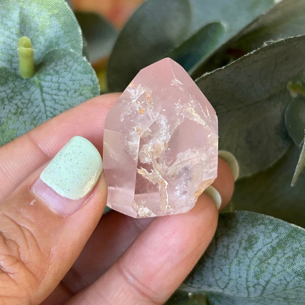 AAA Pink Lithium Quartz | Lithium Phantom Quartz | Natural Lithium Manifestation Quartz Crystal Point