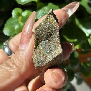 Raw Rainbow Pyrite specimen from Russia, Mini Wealth Crystal,  Galaxy Crystal, Healing Solar Plexus, Pyrite Specimen, Fool&#39;s Gold
