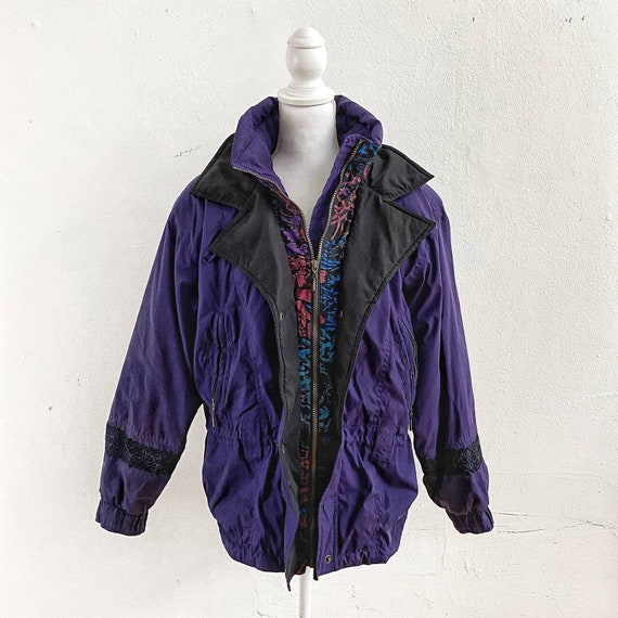 Vintage Skiing Passport Embroidered Parka