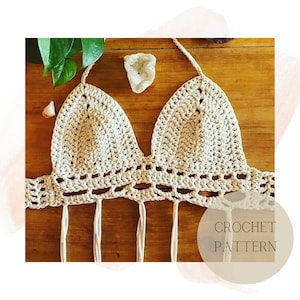The Athena Crochet Top Pattern, Crochet Bikini Pattern, Easy Crochet Bralette Pattern