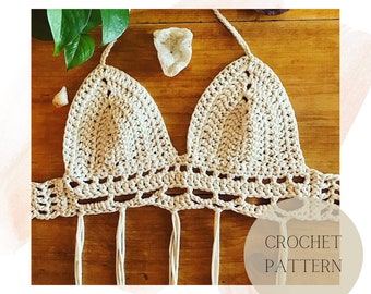 The Athena Crochet Top Pattern, Crochet Bikini Pattern, Easy Crochet Bralette Pattern