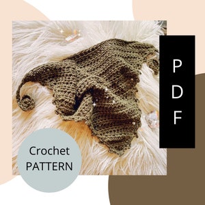 Boho Hair Kerchief Pattern/Crochet Bandana Pattern/ Easy Crochet Pattern