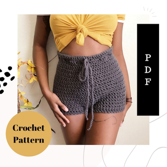 Crochet High waisted Shorts Pattern Crochet Shorts Pattern Easy Crochet Patterns Etsy UK