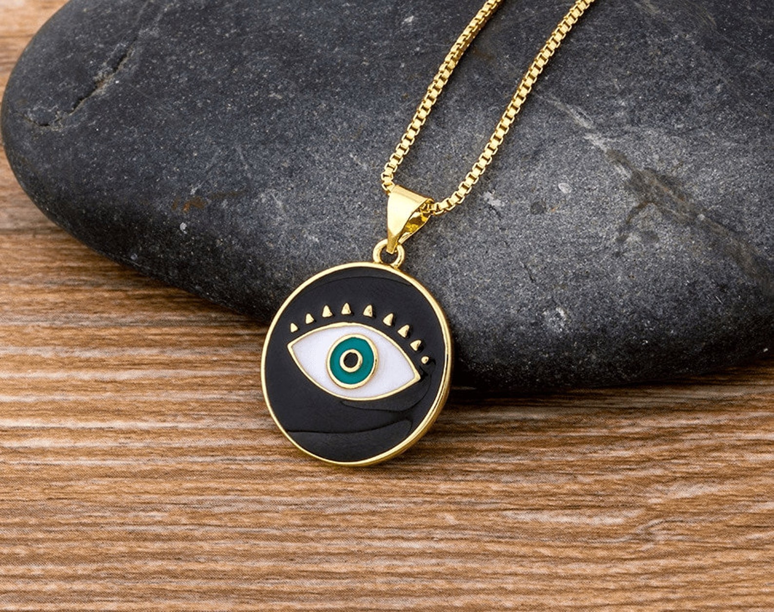 Turkish Evil Eye Necklace Nazar Pendant Nazar Anhänger Good Etsy