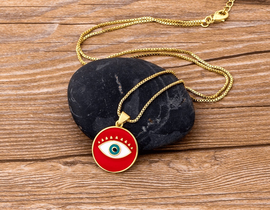 Turkish Evil Eye Necklace Nazar Pendant Nazar Anhänger Good Etsy