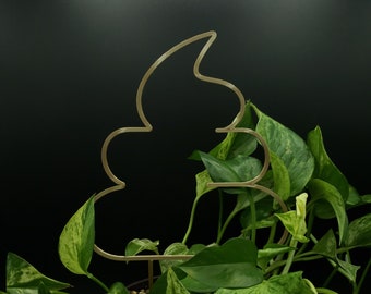 Poop Trellis for climbing plants | 3D Printed Poop Emoji Trellis for indoor House Plants | Support