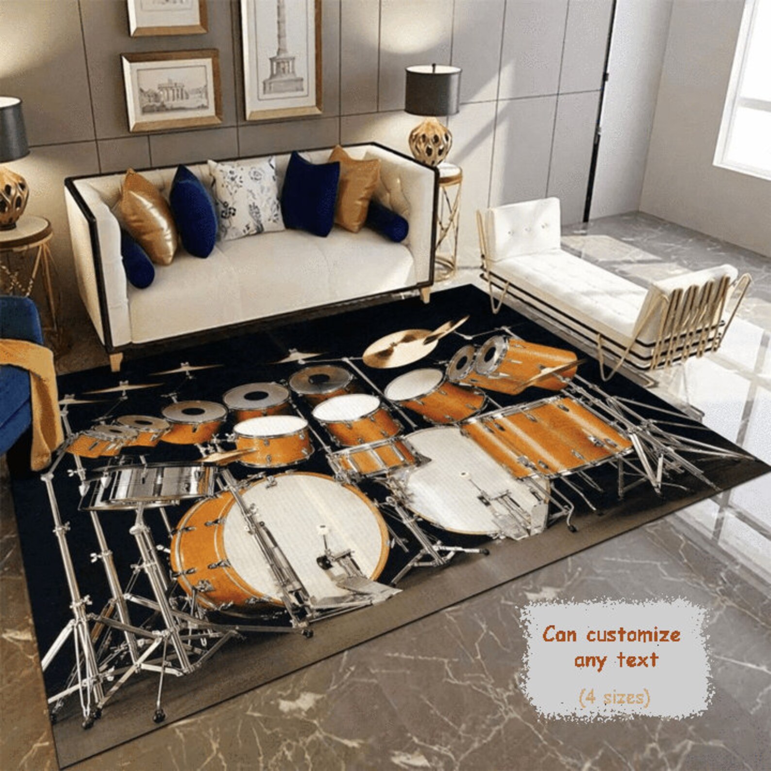 Drum Music Rectangle Rug Drum Set Drummer Rectangle Rug Floor Etsy