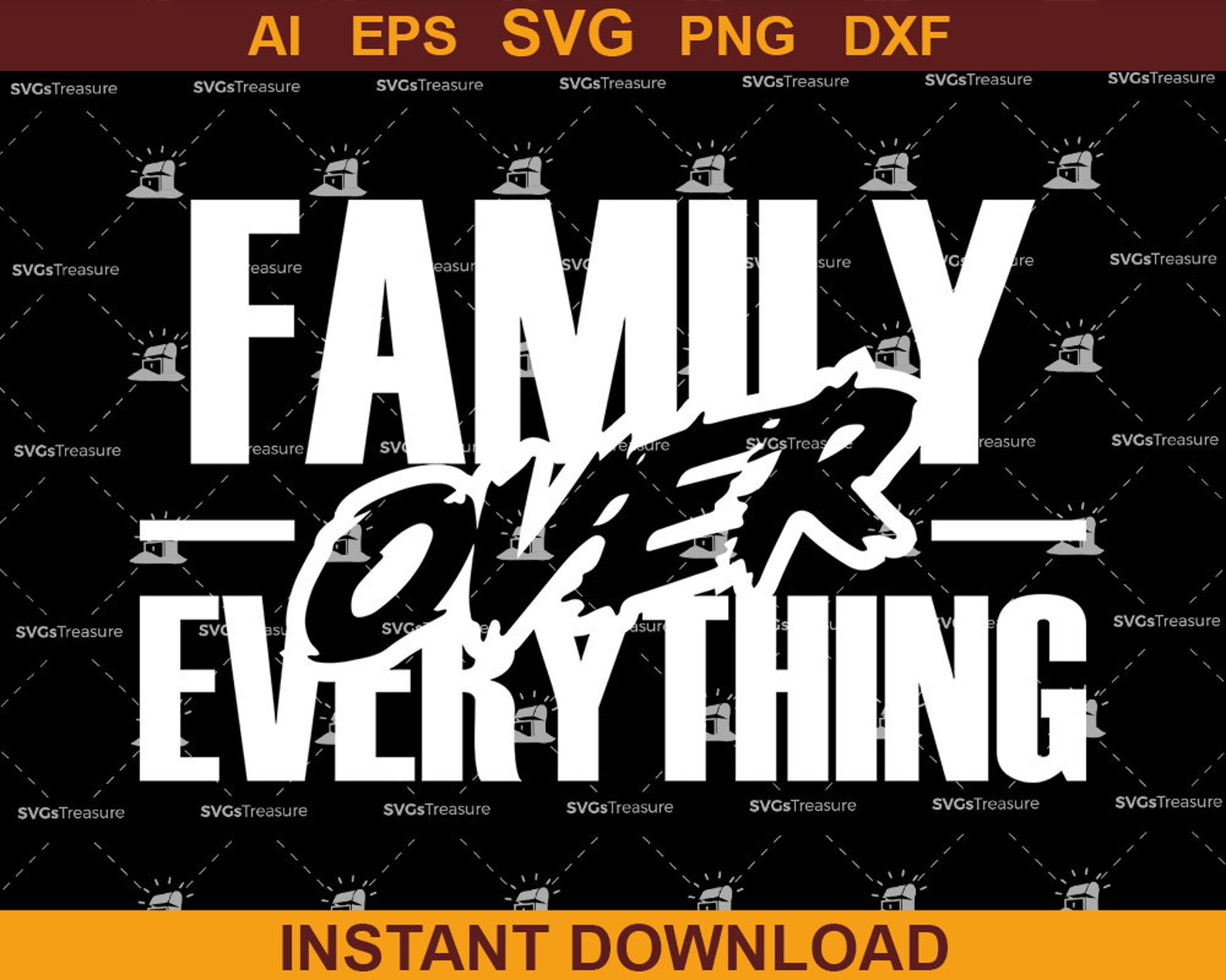Family Over Everything Svg Family Svg Positive Quotes SVG Etsy