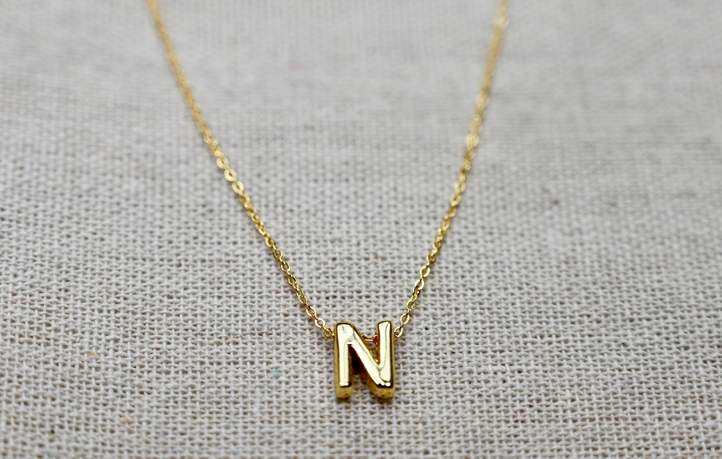 Personalized Name Necklace Gold Plated Letter Necklace Etsy