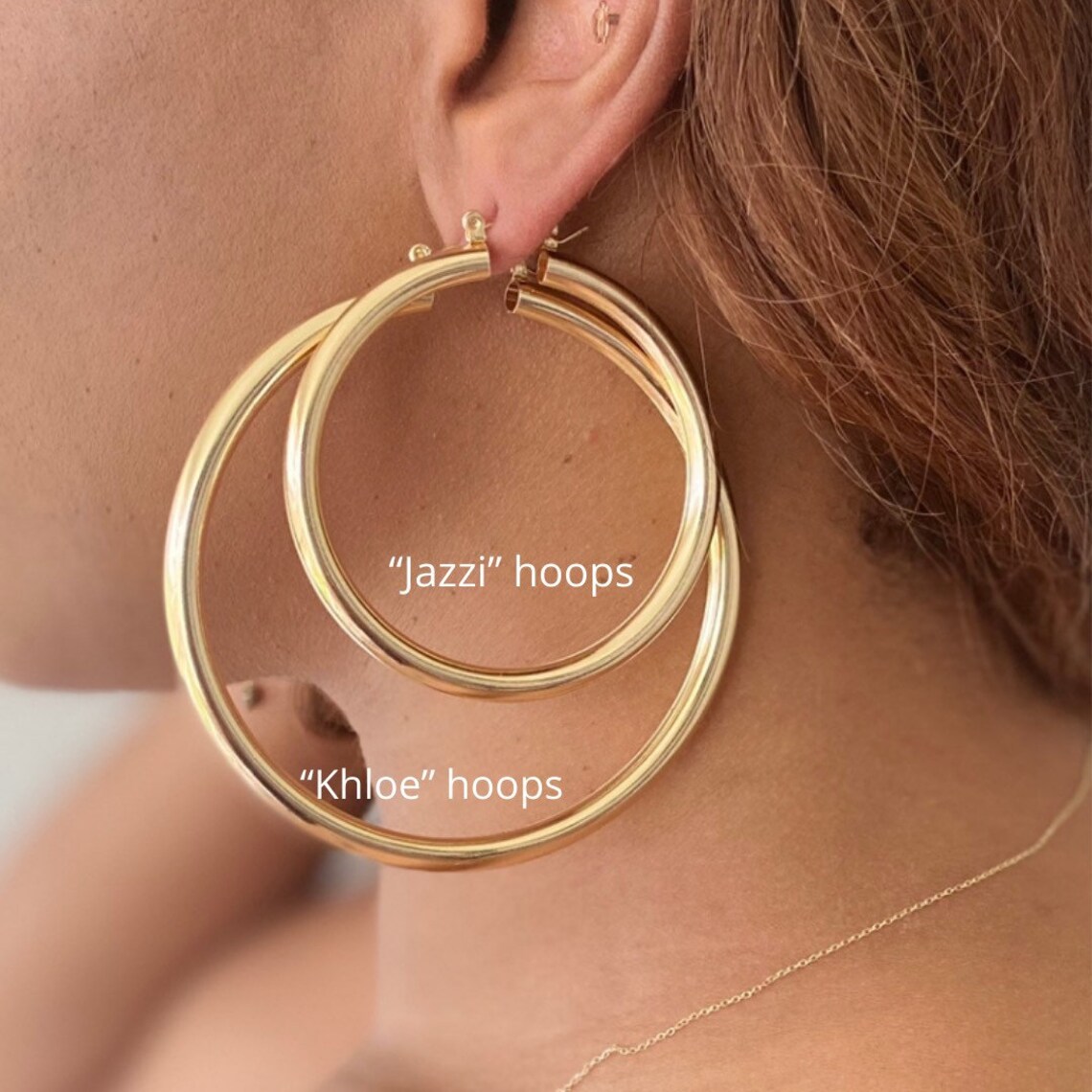 XXL Oversize Gold Hoop Earrings 3 Inch Chunky Hoop Earrings Etsy
