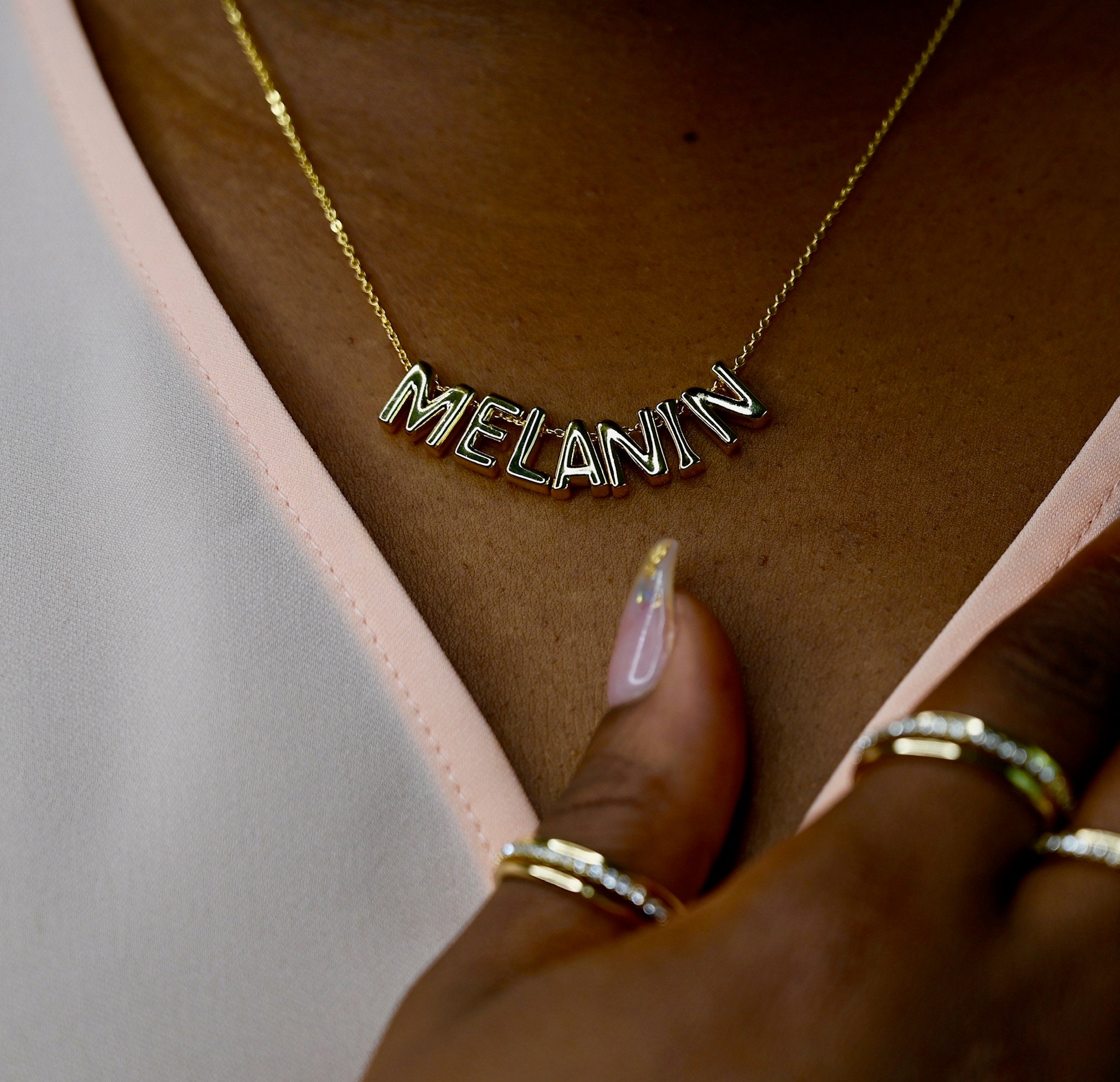 Personalized Name Necklace Gold Plated Letter Necklace Etsy