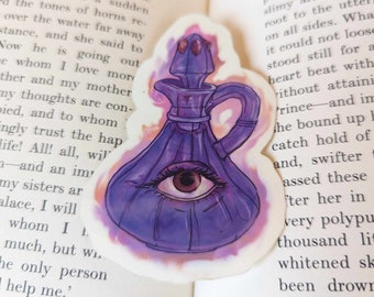 Witchy Sticker • Potion Bottle • Eyeball  • Occult Art • Cottagecore • Goth  • Witchcore • Waterproof Vinyl Sticker