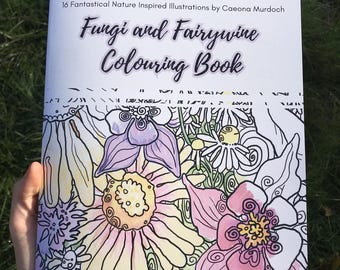 Fungi & Fairywine Coloring Book, Fantasy Nature Illustrations