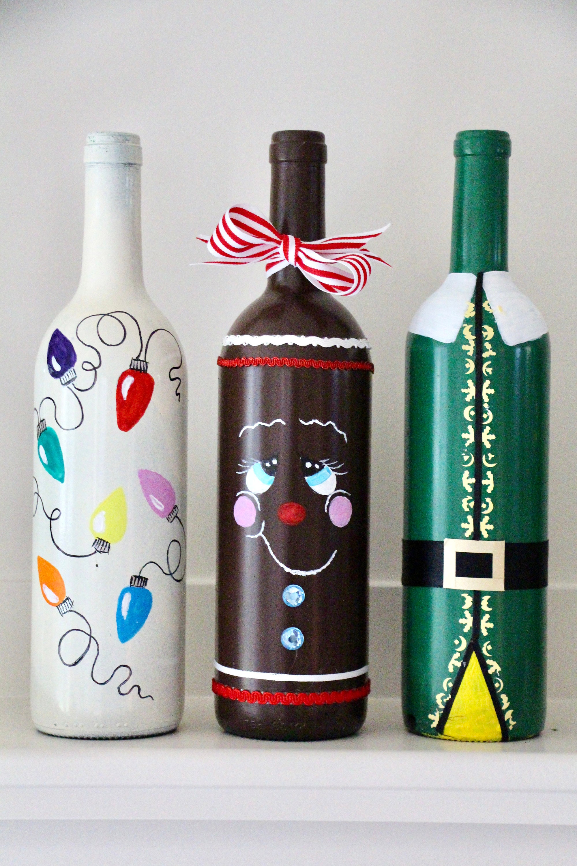 Wine Bottle Christmas Decor  Etsy