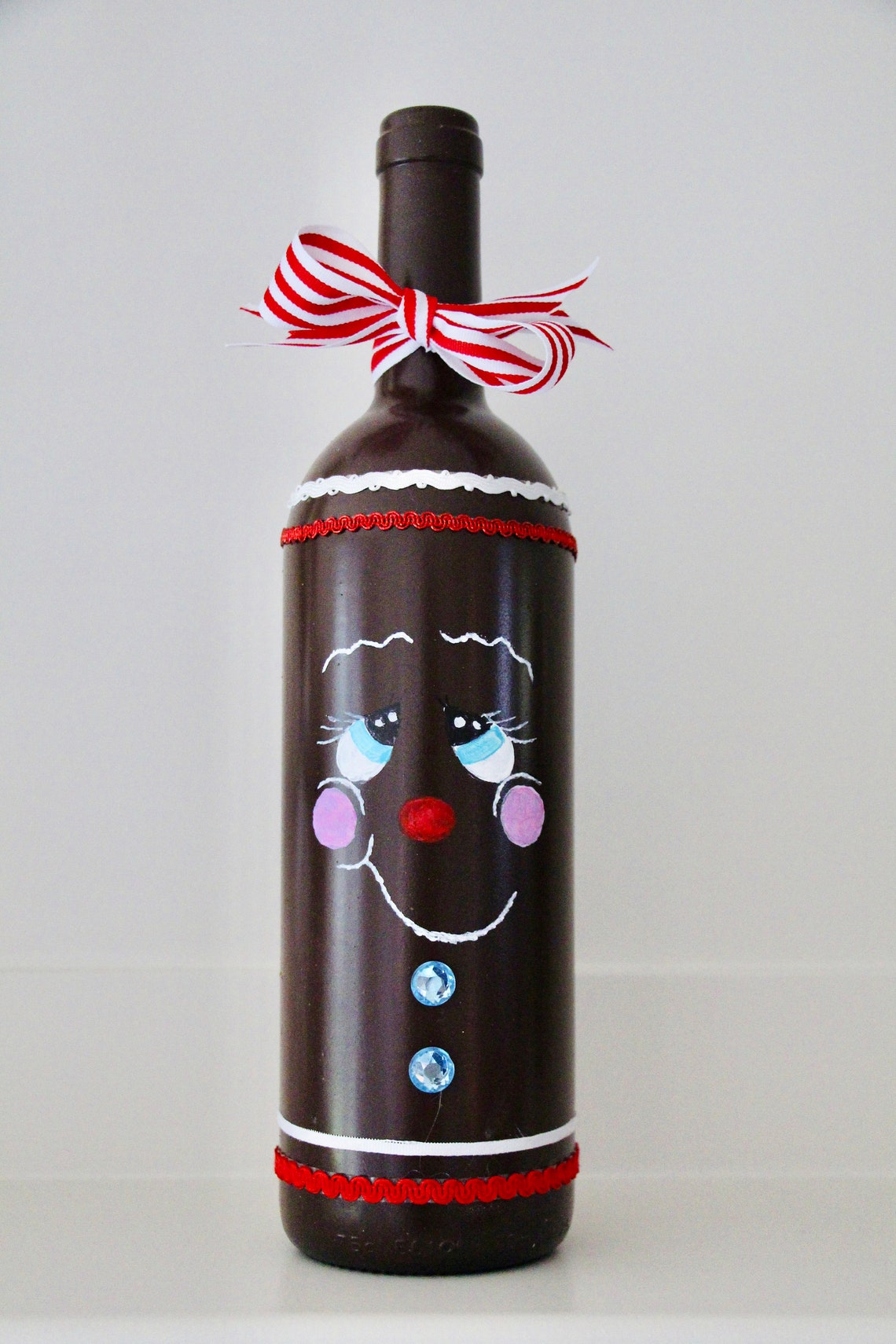 Wine Bottle Christmas Decor Etsy