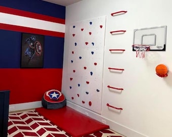 White Climbing Wall Panels, Toddler Climbing, Painted Rock Kletterwand