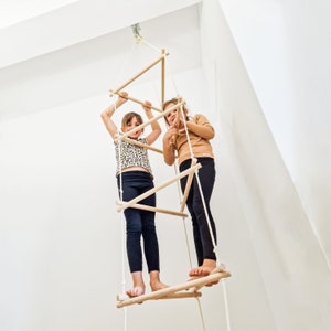 Kletter-Dreieckleiter für Kinder, Strickleiter, XXL Kletterleiter, Kletterschnur Leiter, Kleinkindleiter Indoor-Leiter, Outdoor-Leiter