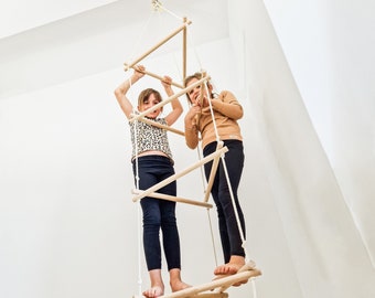 Climbing triangle ladder for kids, rope ladder, XXL climbing ladder, climbing string ladder, toddler ladder indoor ladder, outdoor ladder