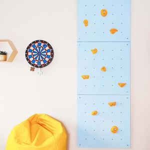 climbing wall for kids set of 3, toddler climbing, wooden wall for kids with climbing stones, painted climbing wall with rocks, kletterwand