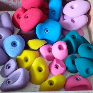 Custom color set, rocks for climbing walls, large set of 15 climbing walls, climbing holds, outdoor climbing holds, indoor climbing holds