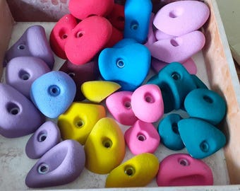Presas de escalada, juego de colores personalizados, piedras para muro de escalada (15 piezas)