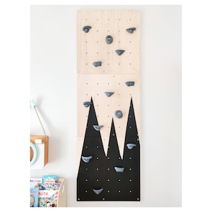 climbing wall for kids set of 3, mountain climbing wall, wooden wall for kids with climbing stones, painted climbing wall, kletterwand