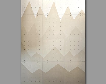 Beige Wooden Climbing Wall for Kids, Playroom Decor