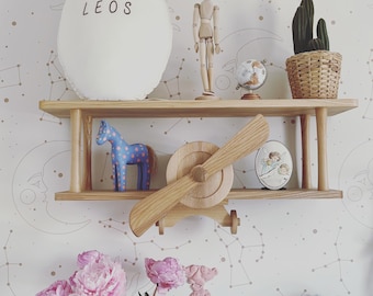 XXL Plane Shelf, Kidsroom Decoration, Books Shelf, Toys Shelf