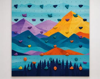 Modular Mountain Landscape Climbing Wall – Full of colors Nature panorama