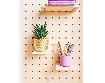 pegboard, BIG wooden pegboard, wooden shelf, wooden organizer with shelf, wooden pegboard shelf, pegboard set with shelf