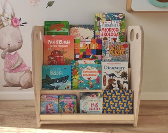 montessori bookshelf, kids bookshelf, plywood booksfelf, large bookshelf, book oragnizer, toddler bookcase, solid wood bookshelf for kids