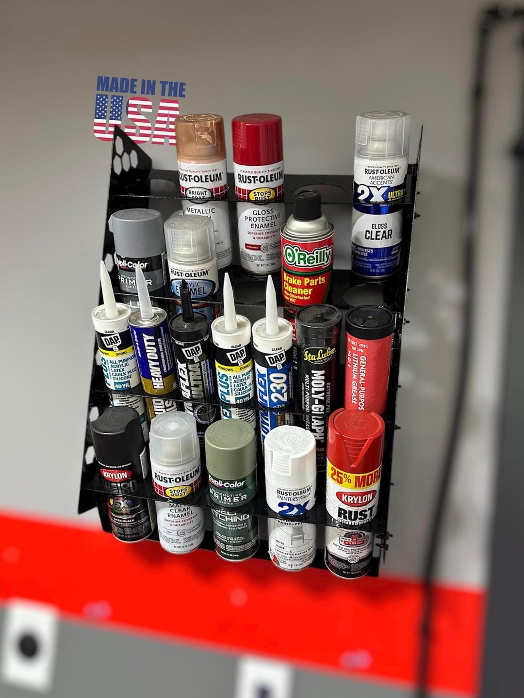 Metal Spray Can & Caulk Organizer | Modular Wall Mount Rack - Etsy UK