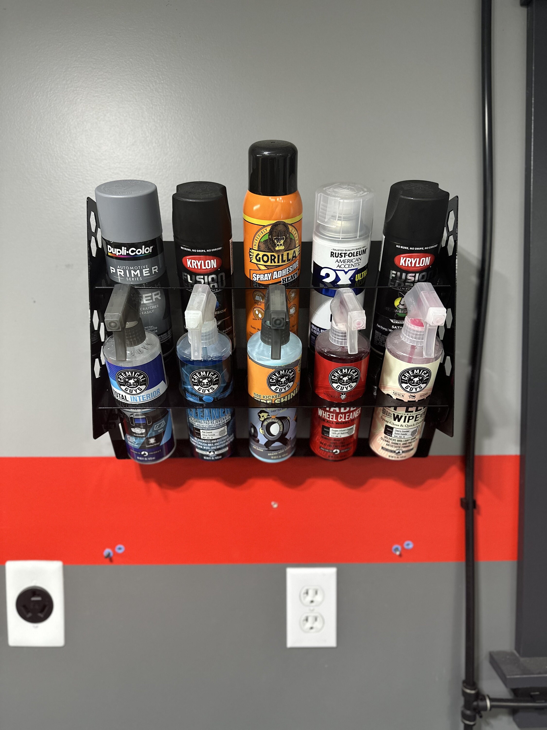 Porta Bombolette Spray WANDGU Da 5 Posti - Organizzatore Per Vernici E Lubrificanti Da Garage - Foto 10