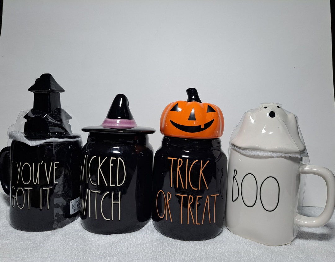 Rae Dunn Halloween Canister & Mug With Topper Etsy