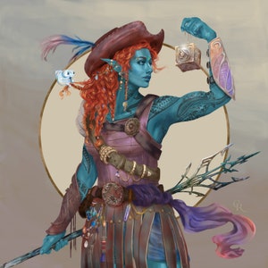 Fantasy Half Body Character Portrait DnD Character Commission Painting | DnD Character Art for Tabletop RPGs Dungeons and Dragons