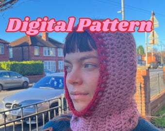 Digital Pattern - Handmade Crochet Hood Pattern - 2 ways