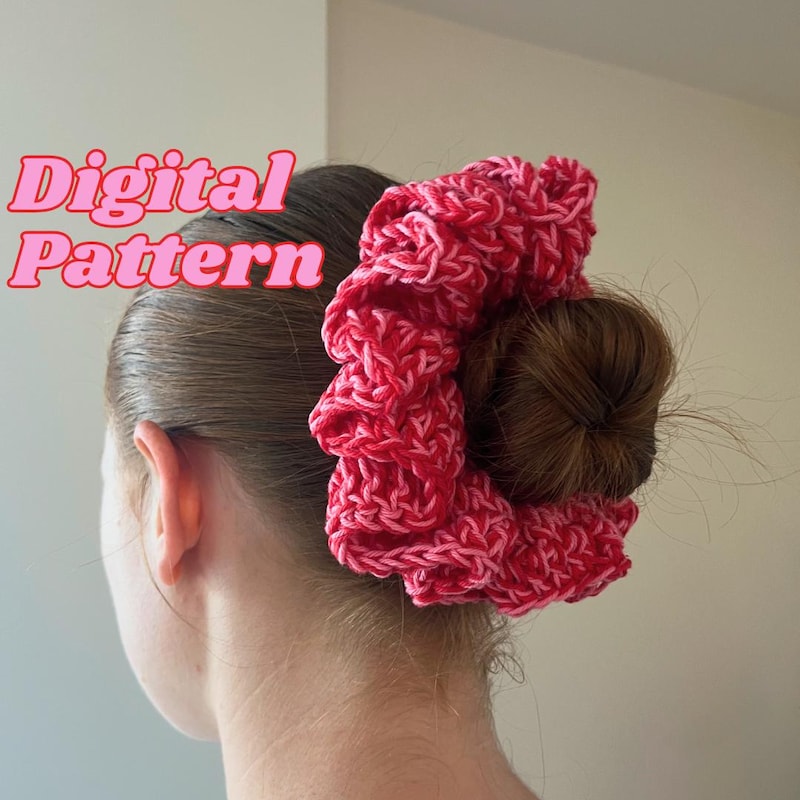 Pink Crochet Hair Tie - Etsy